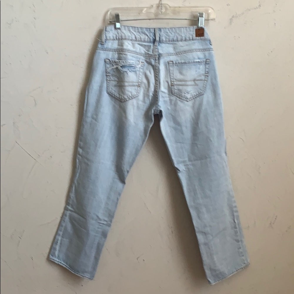 American Eagle distressed light wash capris - Picture 3 of 6